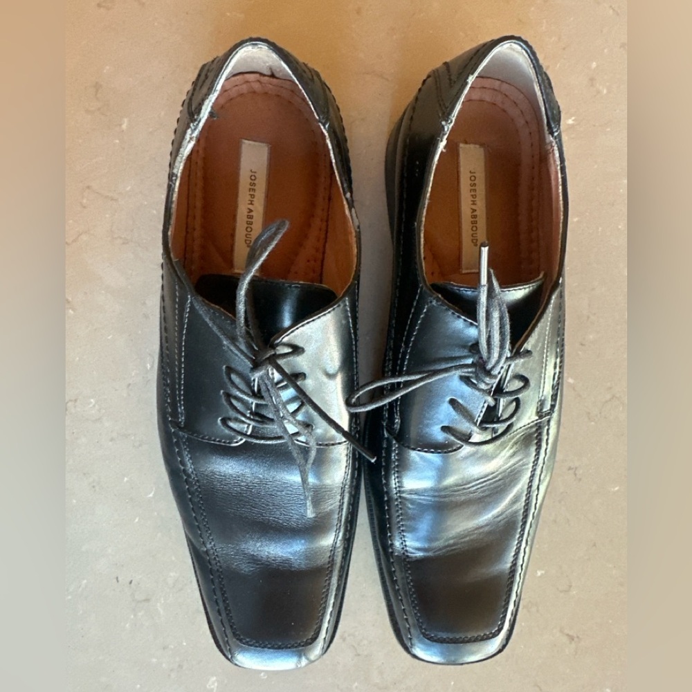 Joseph Abboud Men’s Leather Square Toe Lace-Up Dress Shoes Size 12